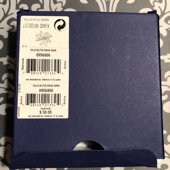 swarovski dilicia fushsia rain flower figurine - Picture 3 of 3